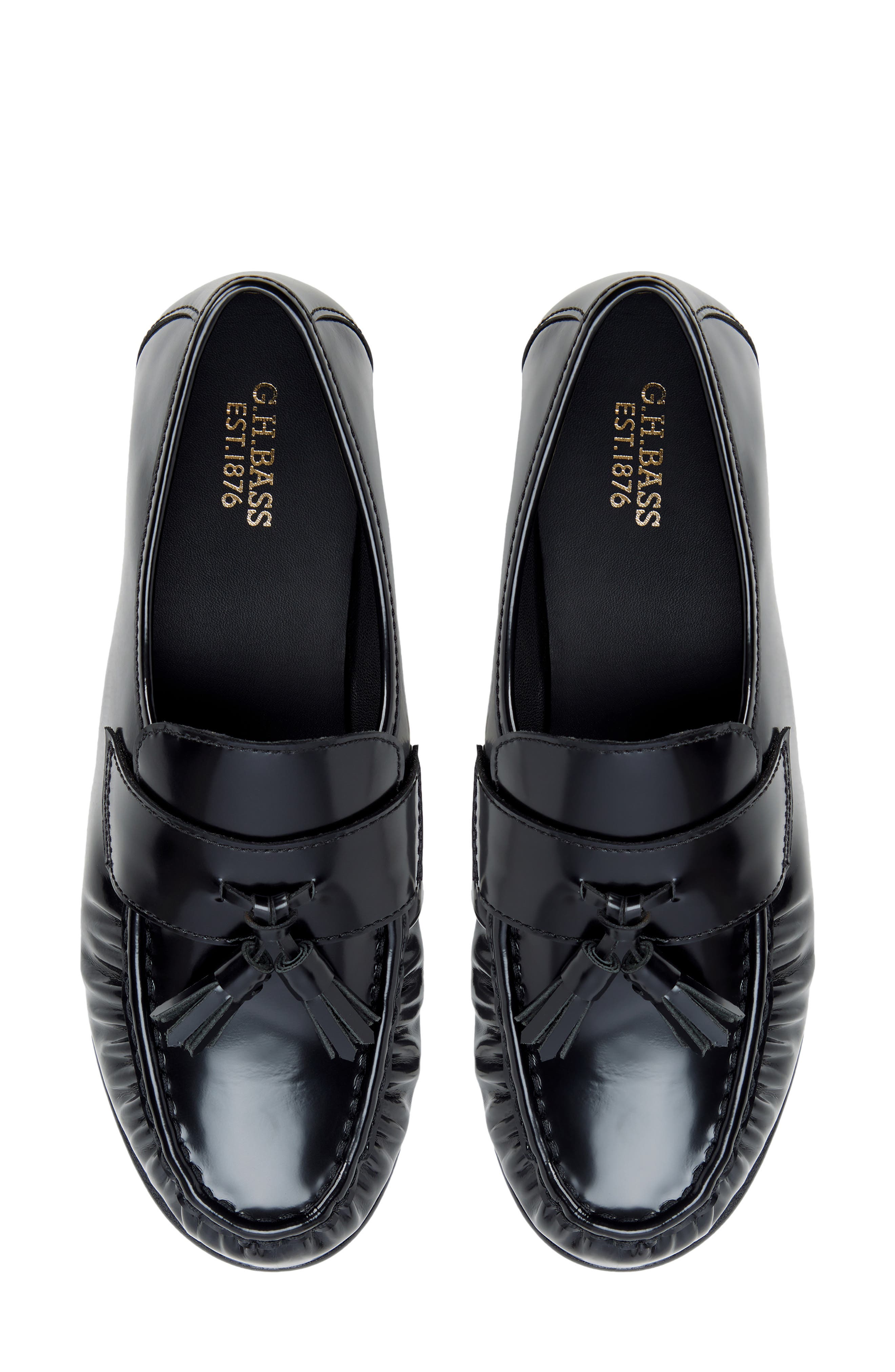 Anita Leather Tassel Loafer, Alternate, color, OTHER BLACK
