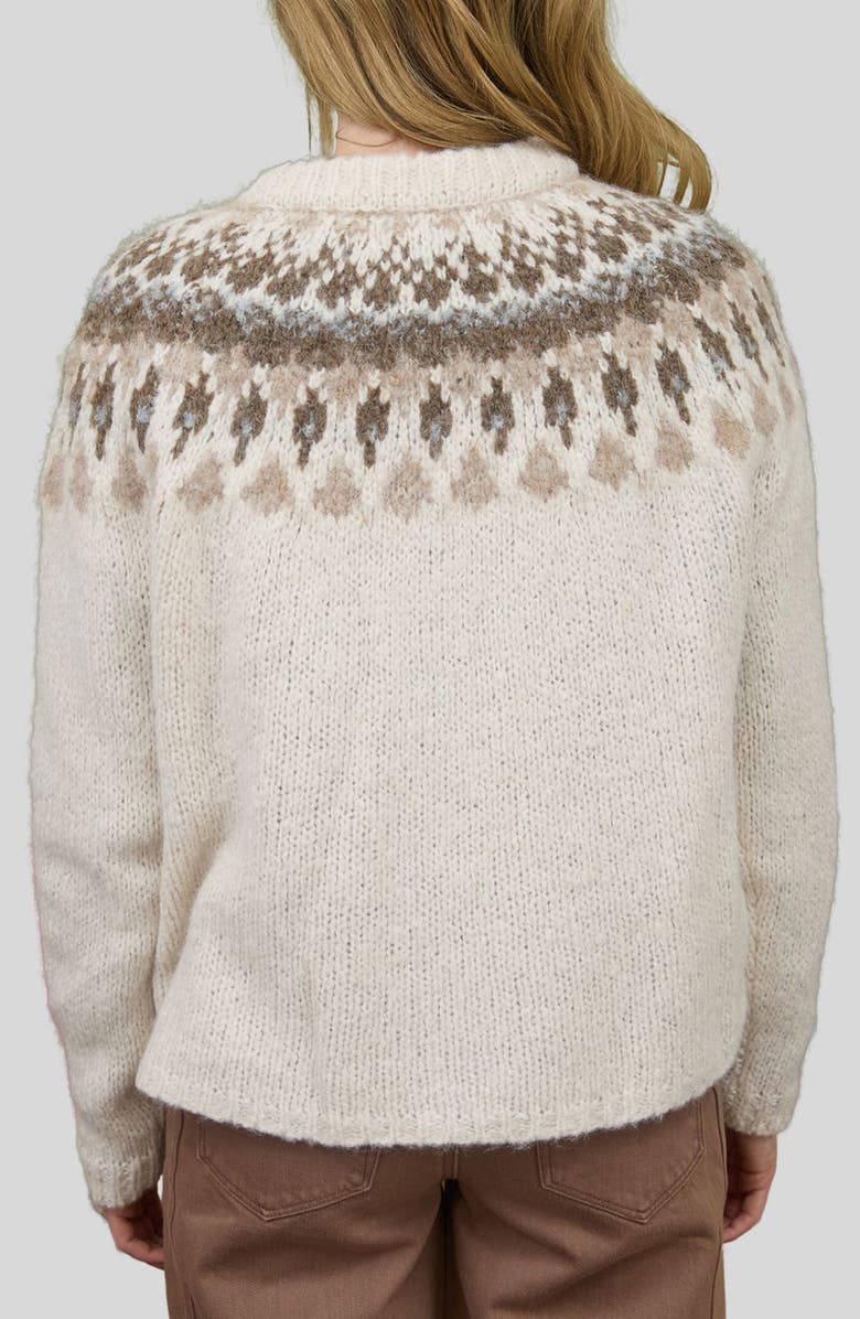 Blu Pepper Pattern Cardigan, Alternate, color, Ivory Multi