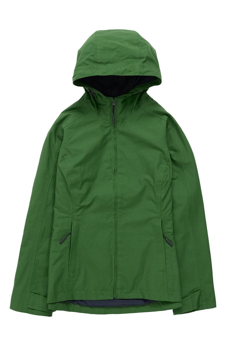 Seasalt Cornwall Waterway Hooded Waterproof Jacket, Alternate, color, Forest Green