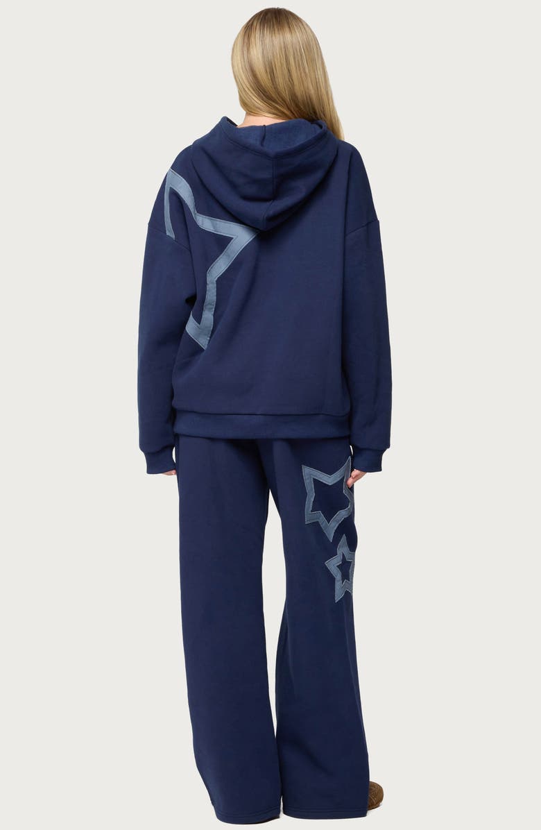 EDIKTED Starly Straight Leg Sweatpants, Alternate, color, Navy