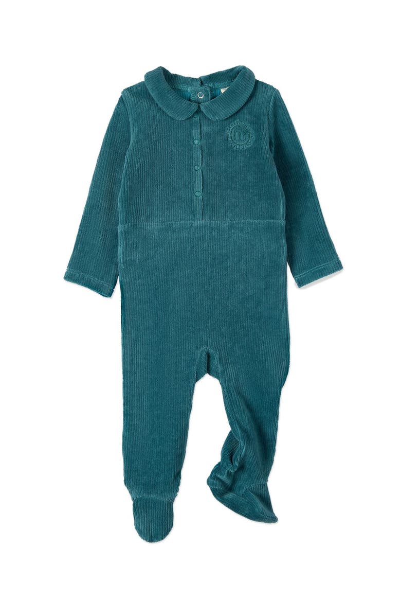 Sport Cotton Rich Corduroy Footie, Main, color, Ocean Depths