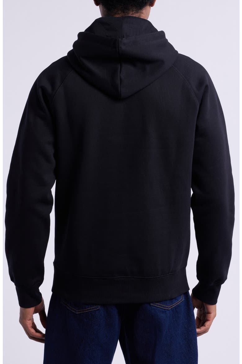 Chase Fleece Hoodie, Alternate, color, BLACK / GOLD