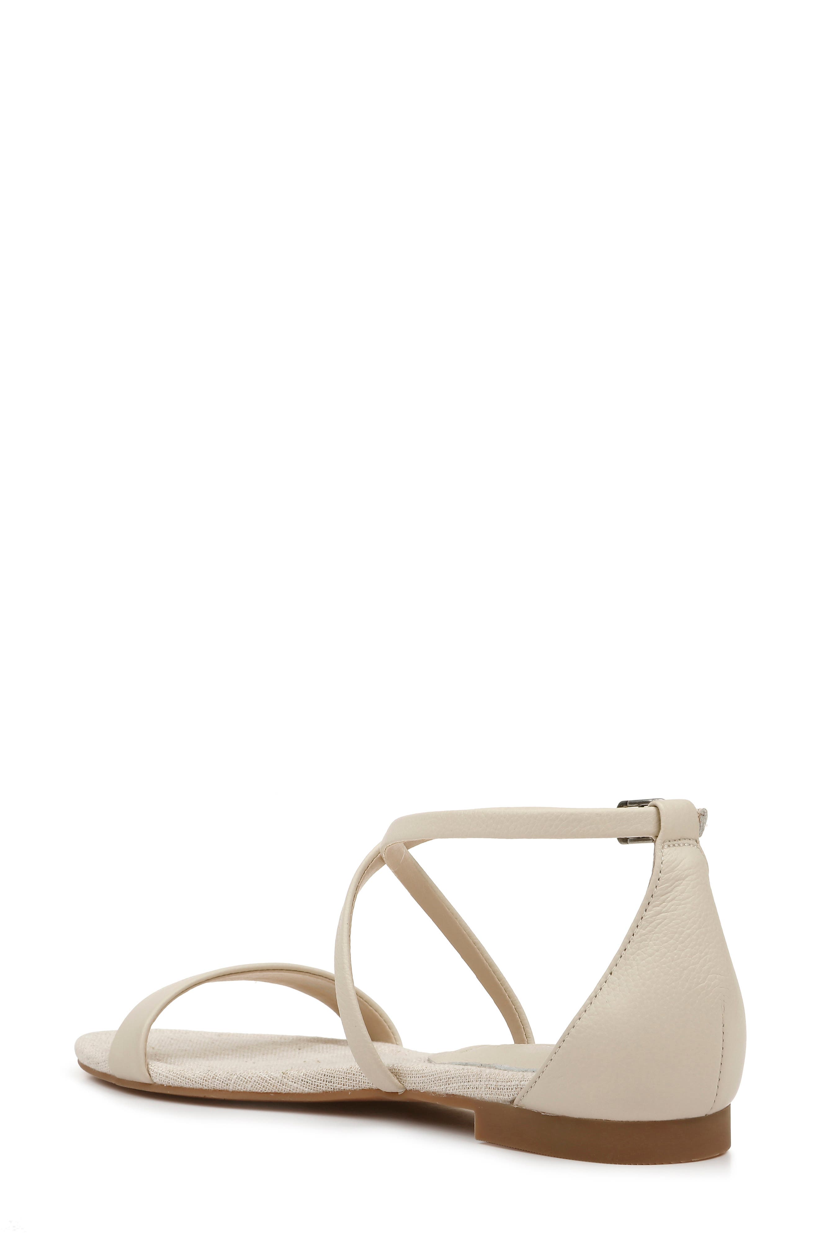 Michelle Ankle Strap Sandal, Alternate, color, EGGSHELL LEATHER