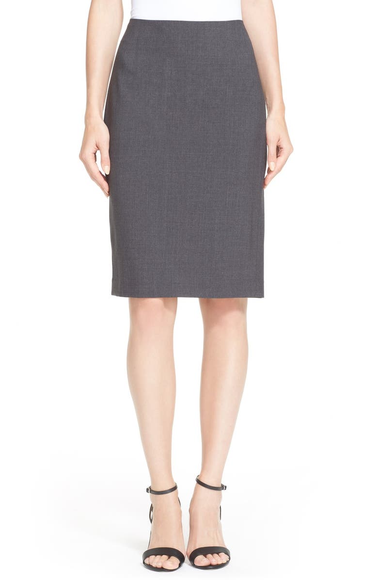 Theory Stretch Wool Pencil Skirt, Main, color, 