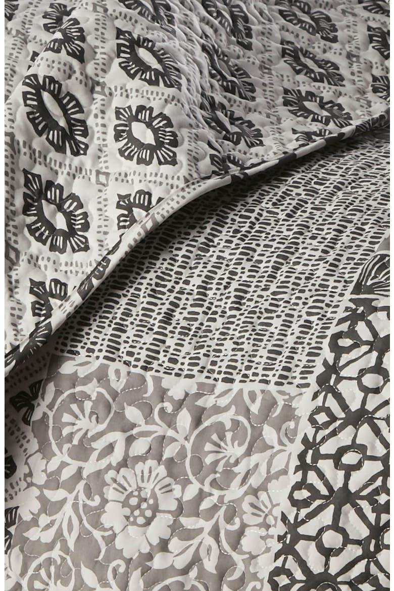 Luxury Collection Premium Ultra-Soft Quilt Cover Set, Alternate, color, GLOBAL PATCH GREY