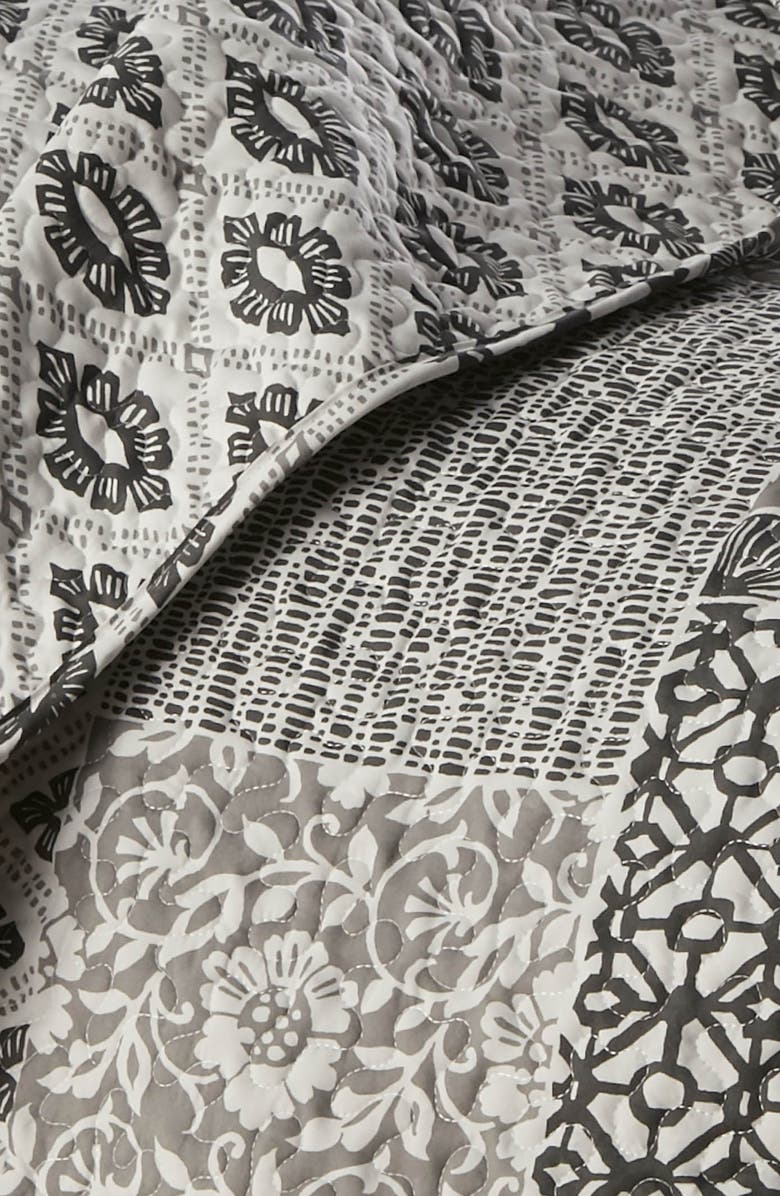 SOUTHSHORE FINE LINENS Luxury Collection Premium Ultra-Soft Quilt Cover Set, Alternate, color, Global Patch Grey