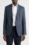 Nordstrom Black & Blue Slub Wool Blend Sport Coat