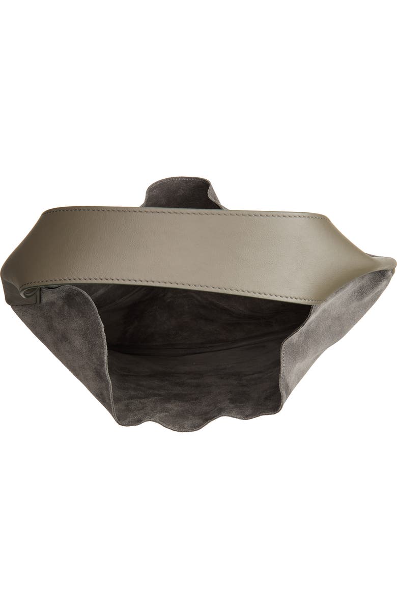 Victoria Beckham The Dia Soft Suede Hobo Bag, Alternate, color, Pebble Grey