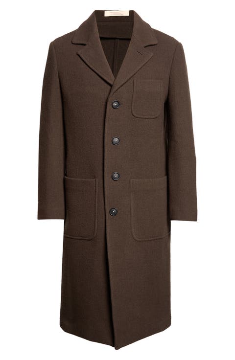 Florio Single Breasted Double Face Virgin Wool Coat