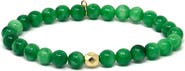 Anzie Bohème Smooth Green Jade Stretch Bracelet