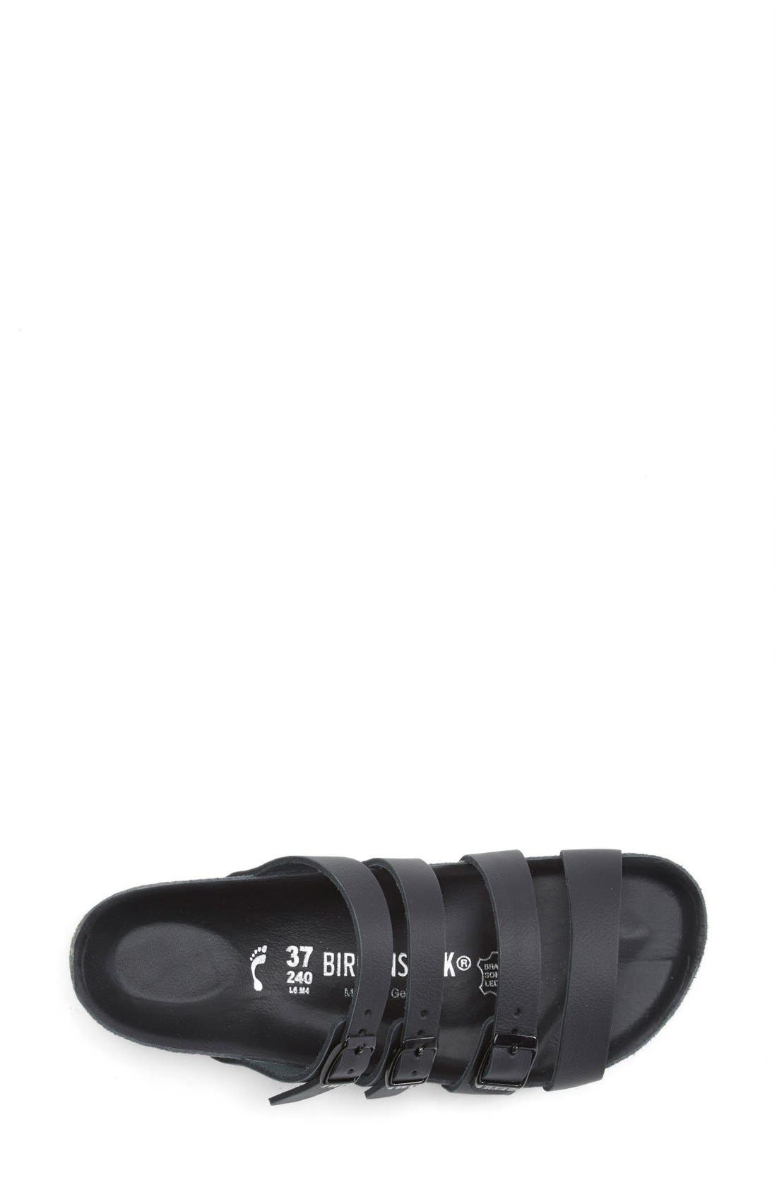 'Delmas' Leather Sandal, Alternate, color, BLACK