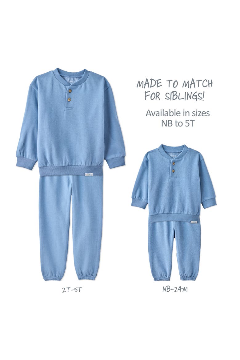 Kids' Jerry Henley Fleece Sweatsuit, Alternate, color, TERRA