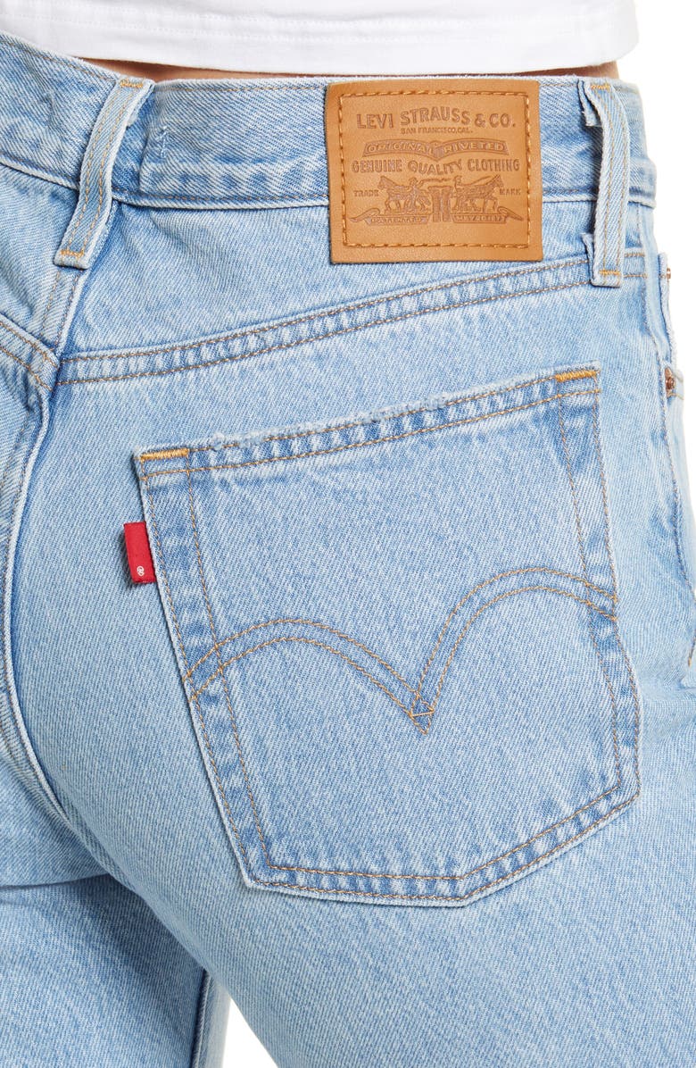 Levi's<sup>®</sup> Wedgie Icon Fit Ripped High Waist Jeans, Alternate, color, 