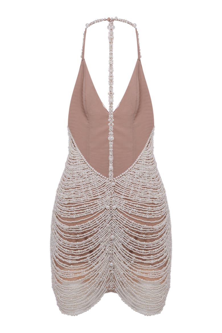 Solar Embroidery Mini Dress, Alternate, color, OFF WHITE