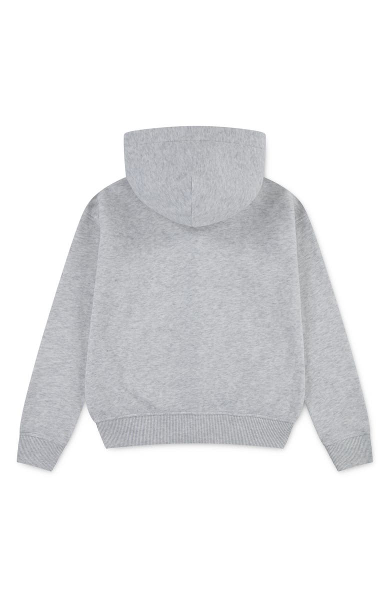 abercrombie kids Kids' Essentials Fleece Zip-Up Hoodie, Alternate, color, Light Grey Heather