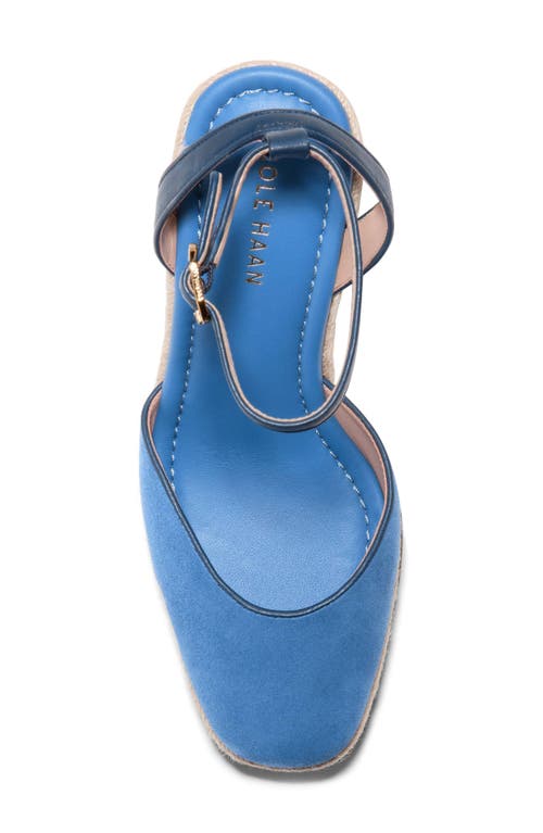Cole Haan Kyra Cloudfeel Wedge Sandal In Dutch Blue Suede/navy Blazer