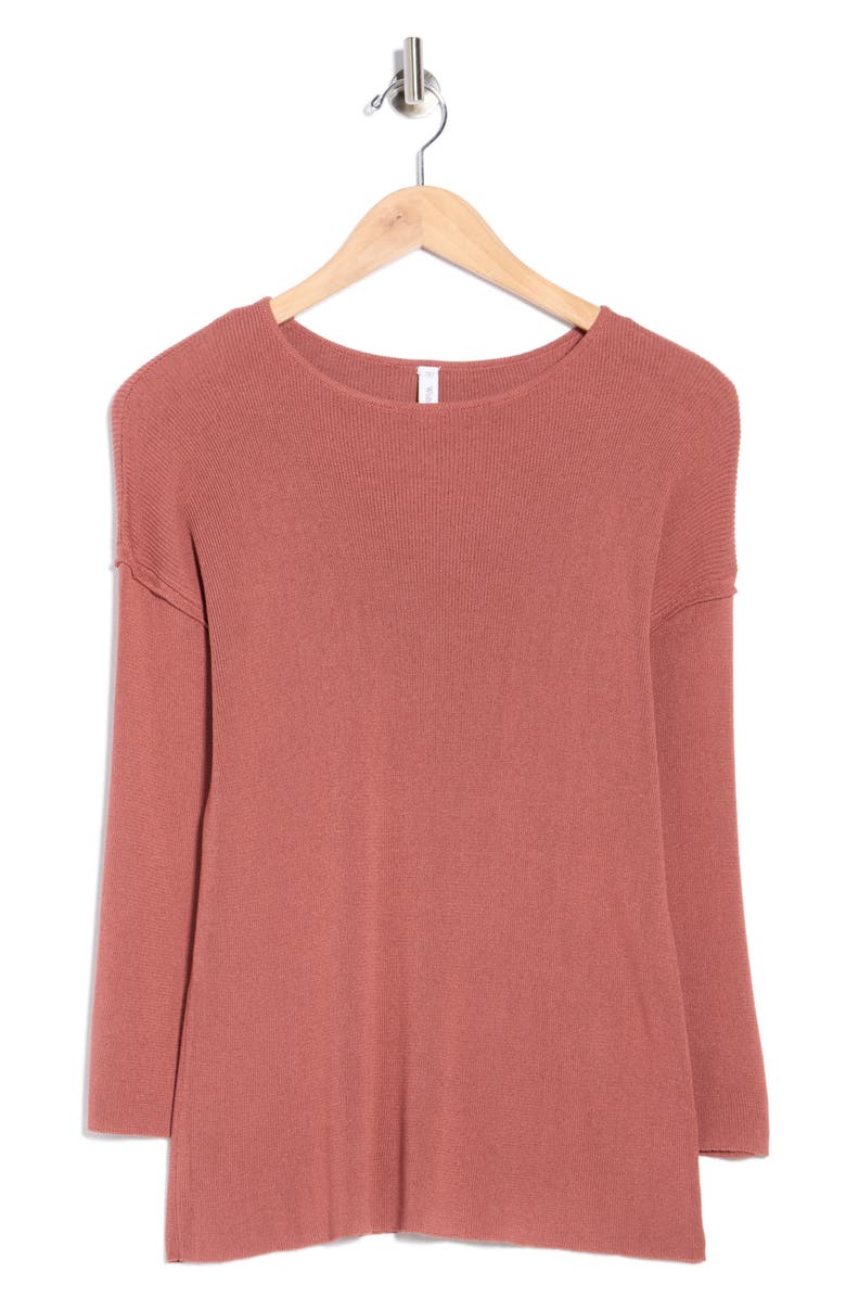 WISHLIST Fine Knit Pullover Sweater, Main, color, Sienna