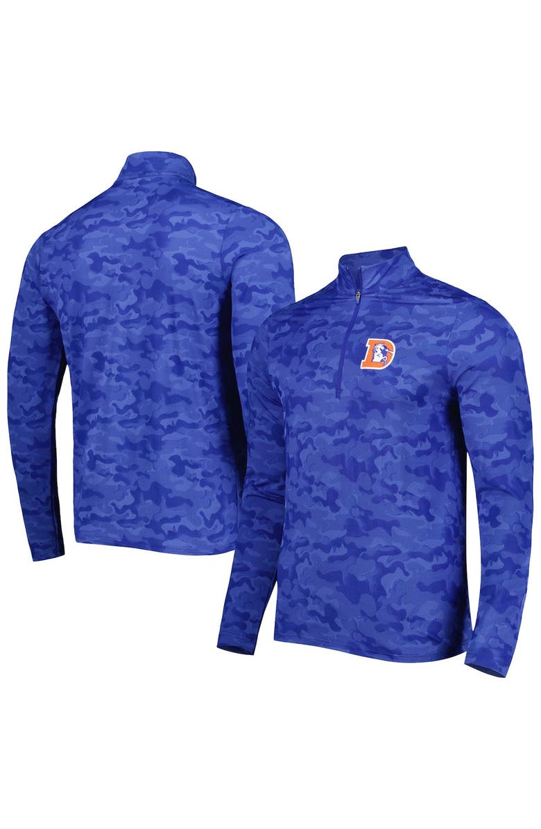 ANTIGUA Men's Antigua Royal Denver Broncos Brigade Throwback Quarter-Zip Top, Main, color, Royal