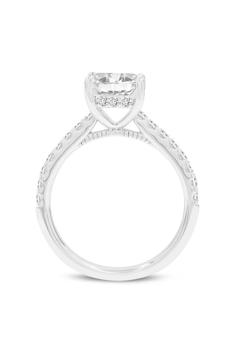 Aneliya 14K White Gold Princess Cut Lab Grown Diamond Hidden Halo Engagement Ring - 1.95 Ct, Alternate, color, 14K White Gold