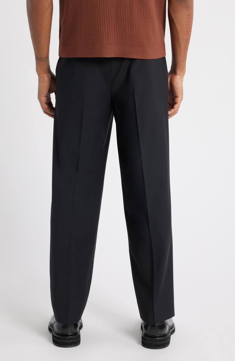 Open Edit Pleated Wide Leg Pants, Alternate, color, Black
