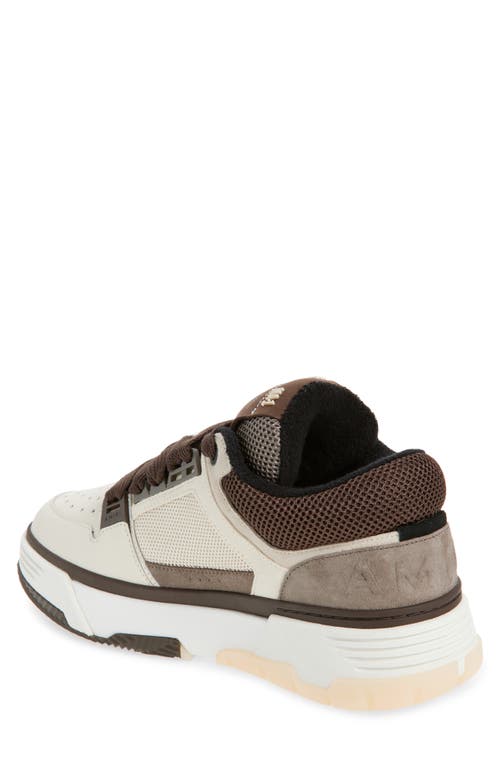 Amiri Brown Low Top Sneakers With Logo Detail On The Side And Mesh Panels