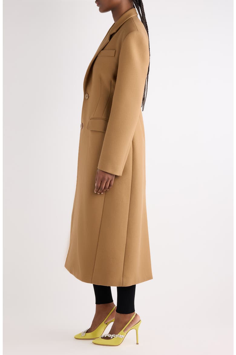 Pressed Wool Blend Melton Coat, Alternate, color, 2602 TEAK