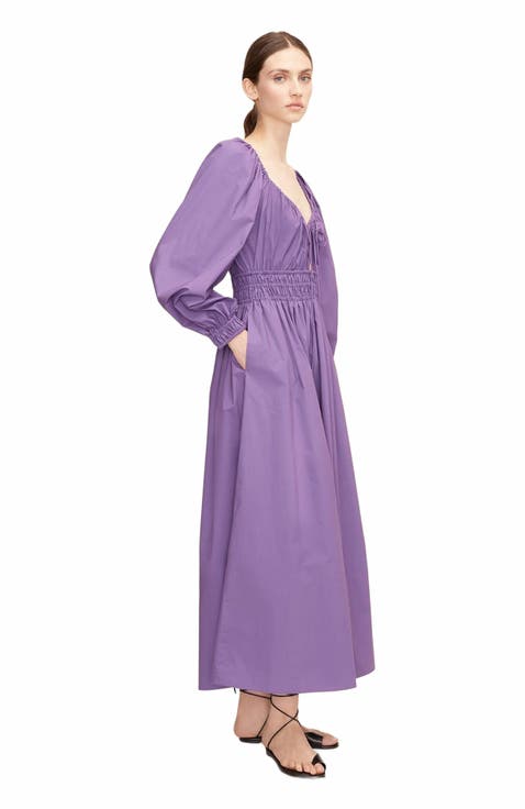 Poplin Smocked Waist Dress