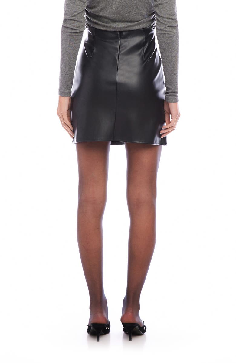 FIFTEEN TWENTY Macy Faux Leather Miniskirt, Alternate, color, 