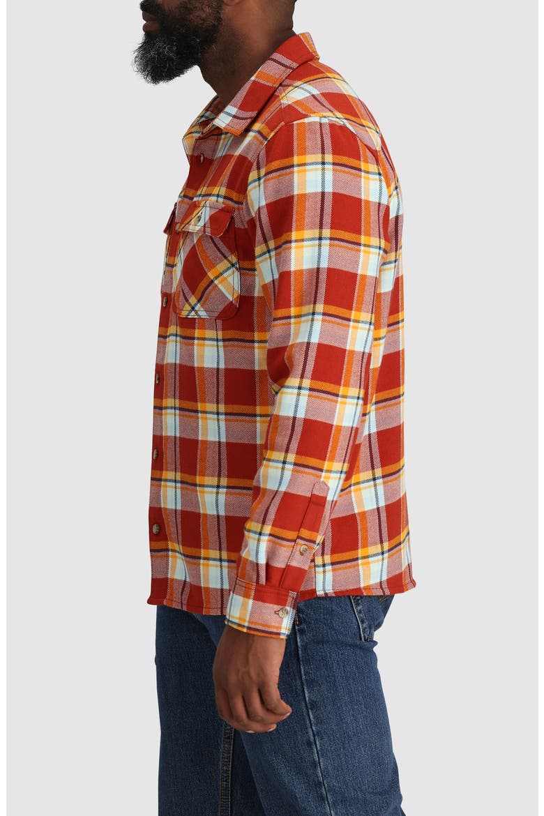 Feedback Plaid Flannel Overshirt, Alternate, color, JUPITER PLAID