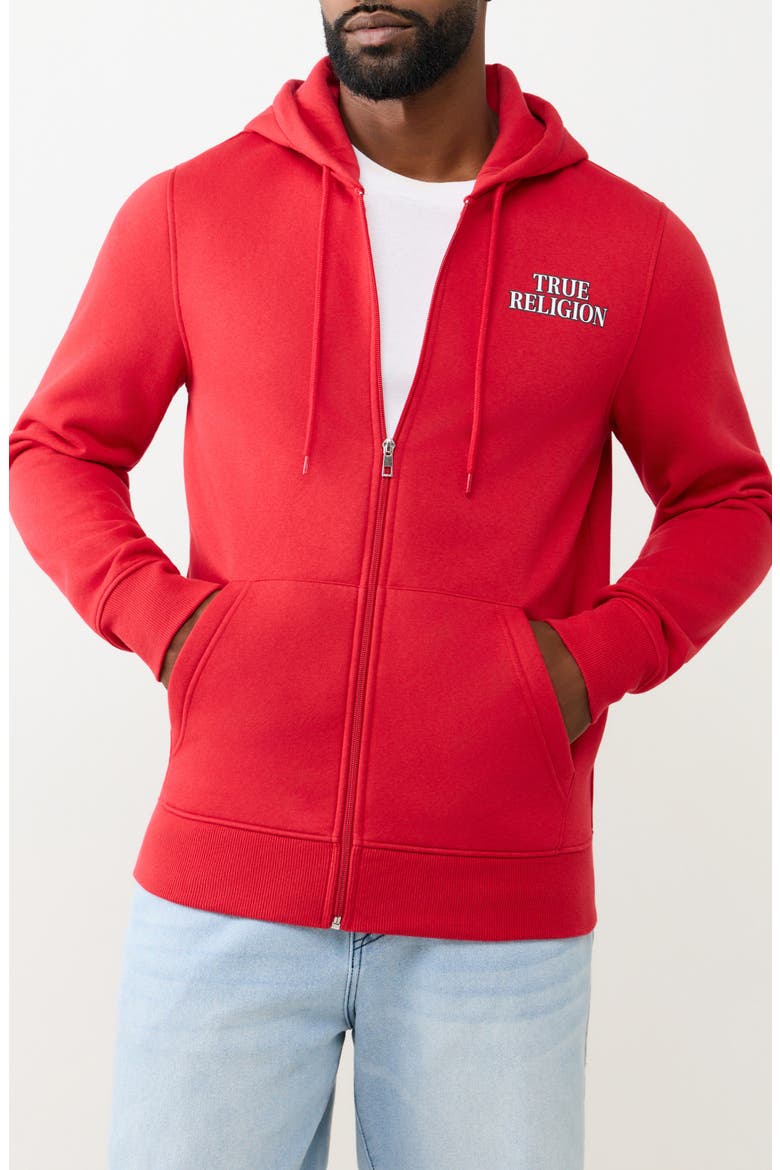 Filled All-over Print Zip Hoodie, Main, color, TRV RED