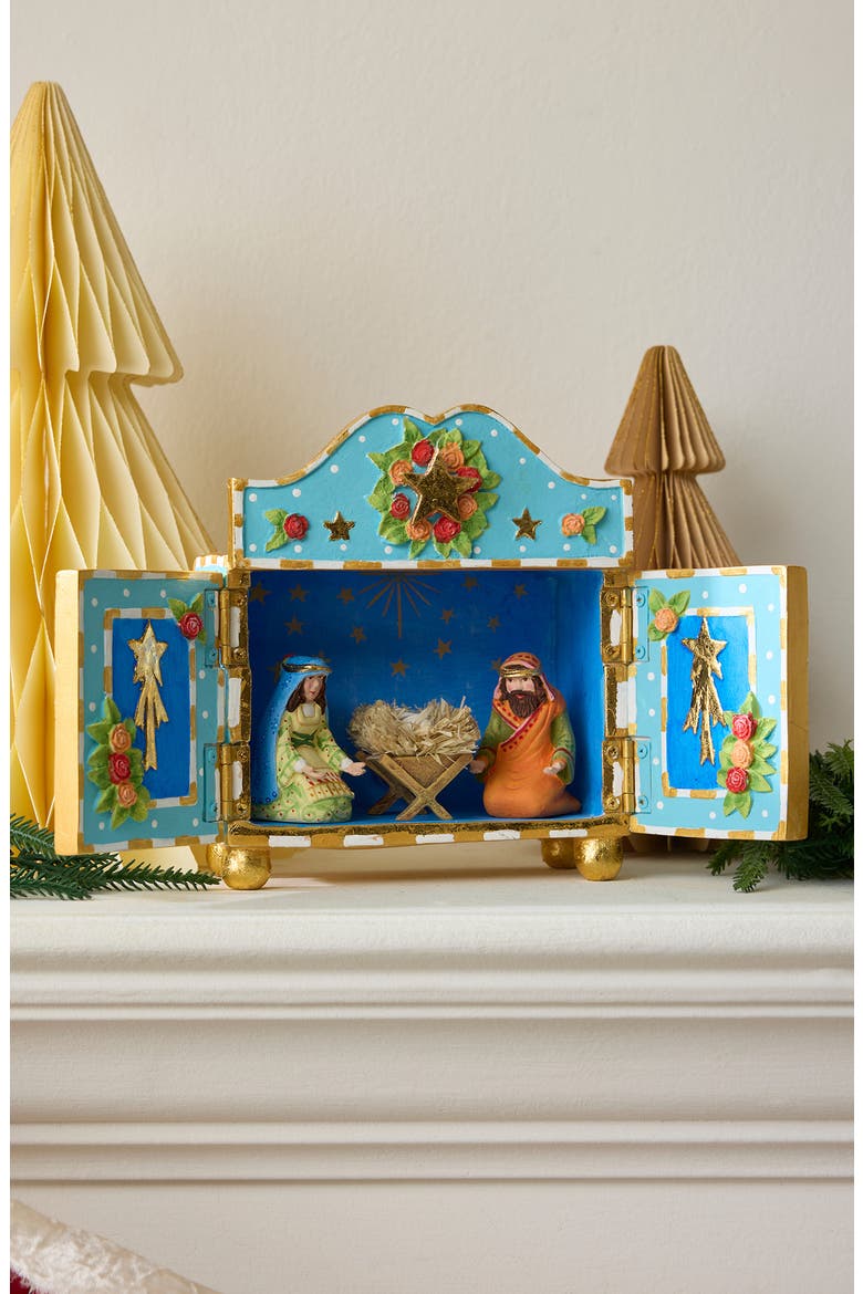 Patience Brewster Mini Nativity Set, Alternate, color, BLUE
