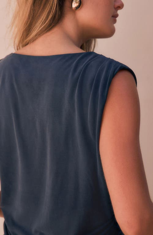 Next Cowl Neck Sleeveless Top In Blue