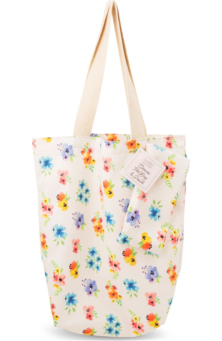 Core Home Floral Canvas Tote Bag, Alternate, color, White Multi