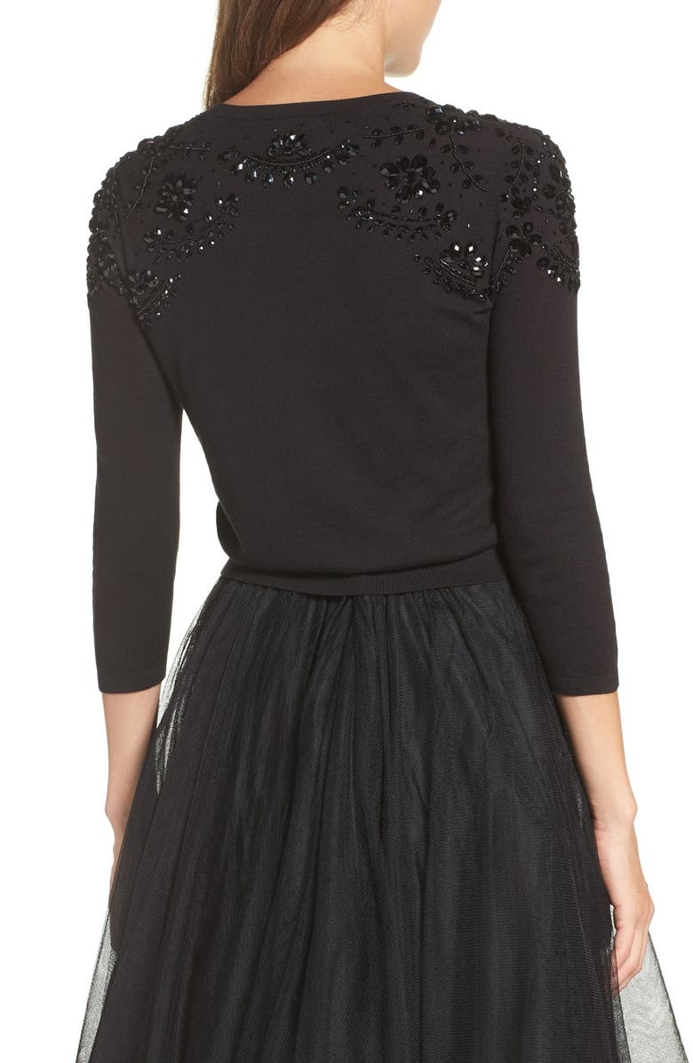 Jenny Yoo Millie Beaded Cotton Blend Sweater, Alternate, color,