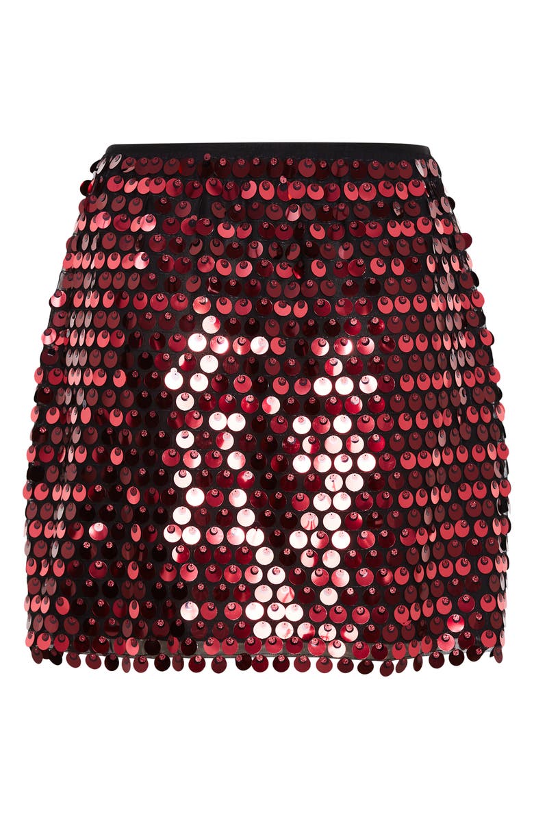 City Chic Disco Paillette Miniskirt, Alternate, color, 