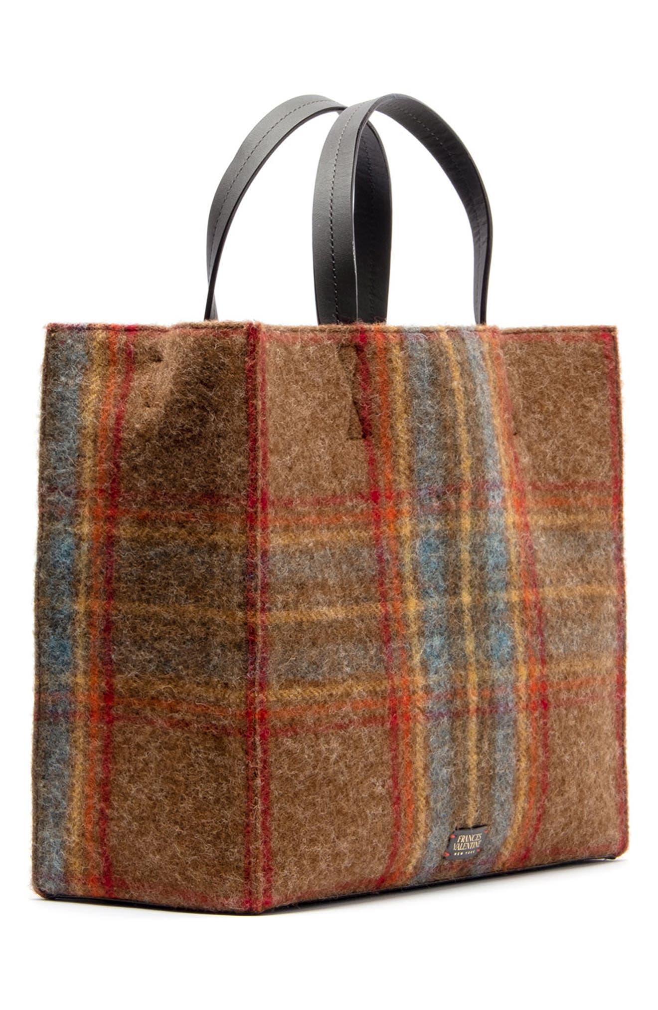 Frances Valentine Margot Wool Plaid Tote, Alternate, color, 