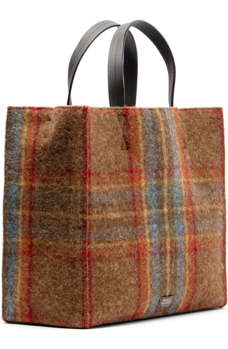 Frances Valentine Margot Wool Plaid Tote, Alternate, color,