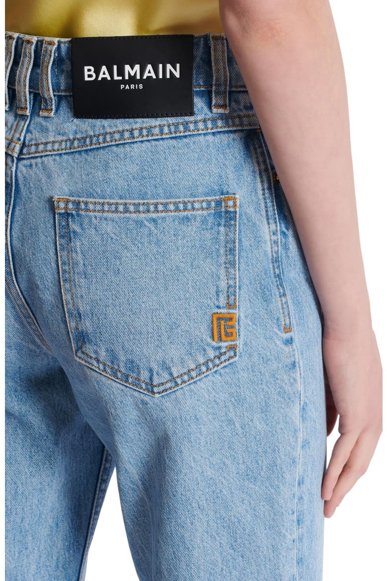 Denim high-waisted jeans, Alternate, color, blue