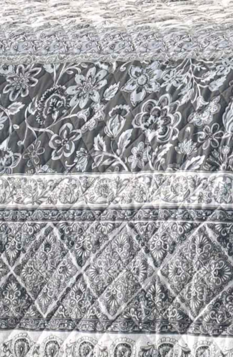 STONE COTTAGE Abbey 136 Thread Count Cotton Quilt Set, Alternate, color, Grey