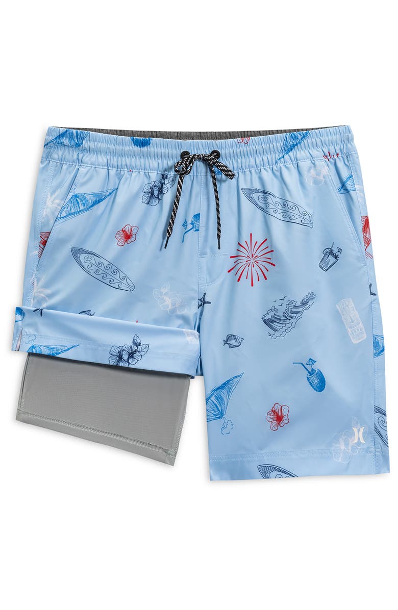 Hurley Surf Shack Volley Swim Trunks, Alternate, color, Baby Blue