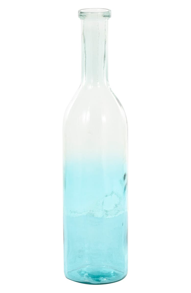GINGER BIRCH STUDIO Recycled Glass Vase, Main, color, Teal