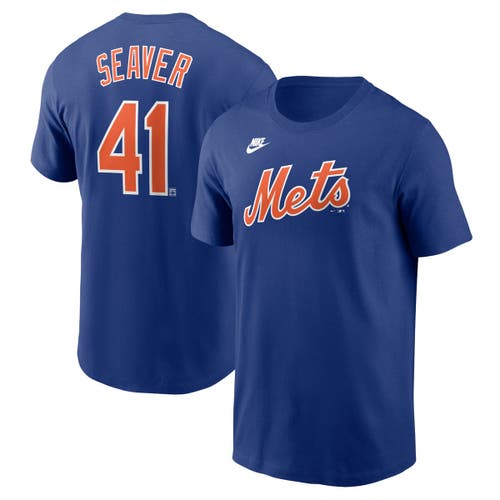 Nike Tom Seaver Royal New York Mets Cooperstown Collection Fuse Name & Number T-shirt