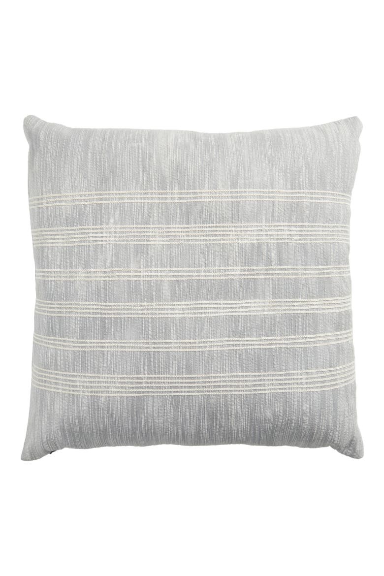 Embroidered Stripe Accent Pillow, Main, color, BLUE TRADEWINDS