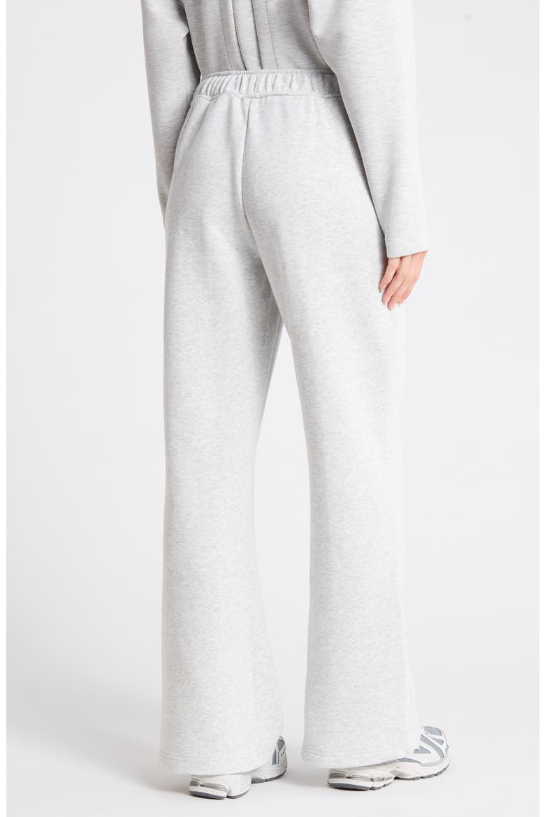 Feather Fleece Relaxed Flare Pants, Alternate, color, GREY LIGHT HEATHER