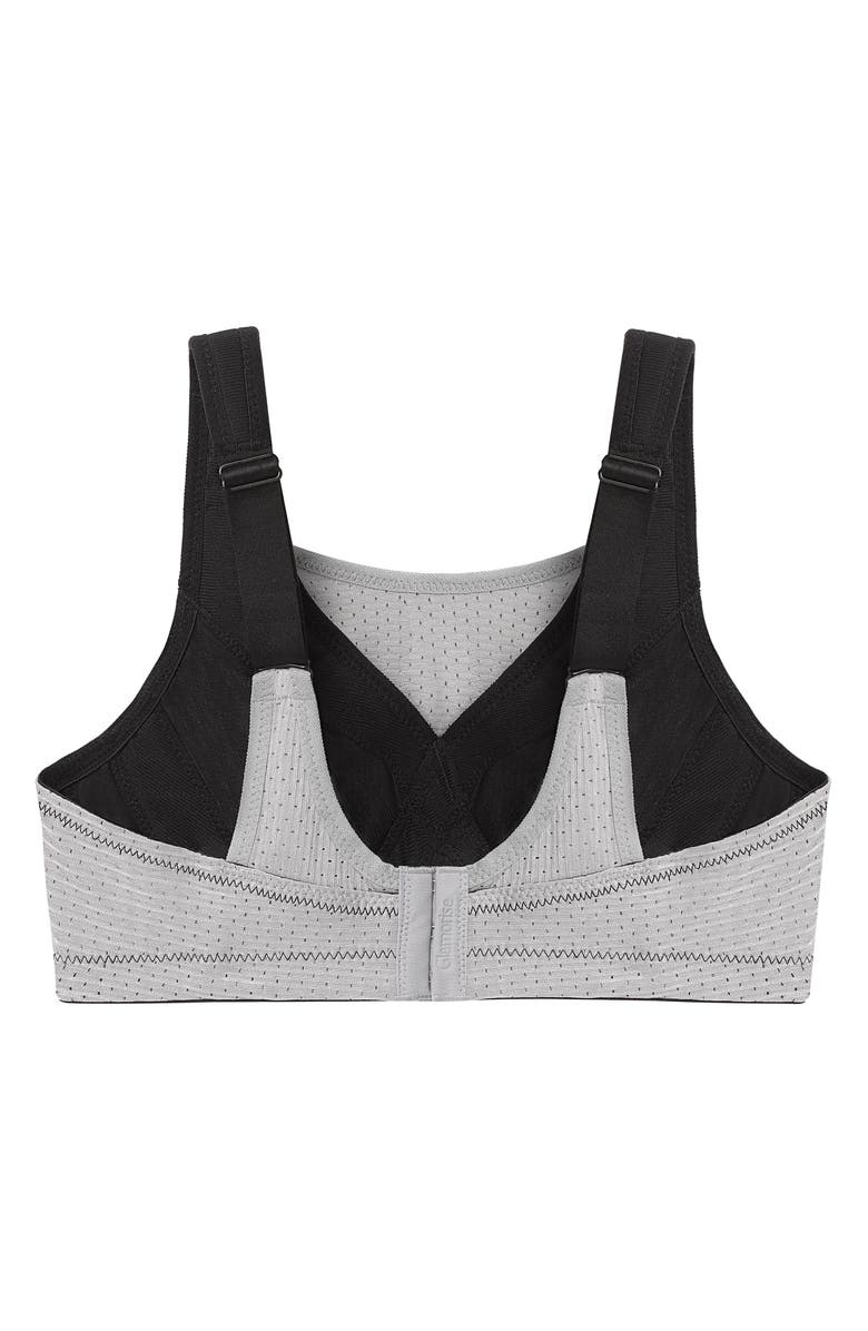 Glamorise Custom Control Sports Bra, Alternate, color, Black/Grey