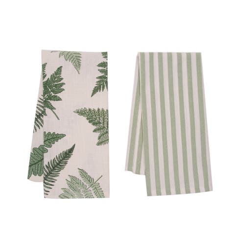 Botanical Forest 100% Cotton Graphic Print Set of 2 Handtowels