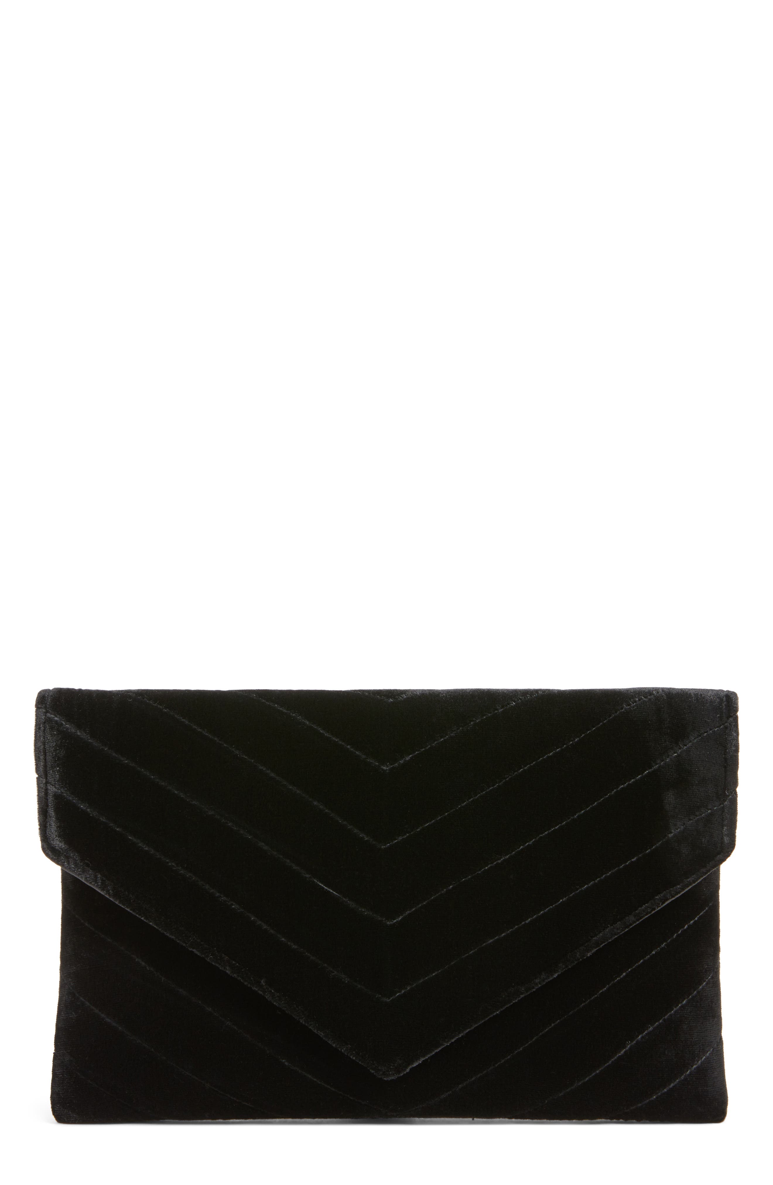 Shiraleah Alexis Velvet Envelope Clutch, Main, color, 