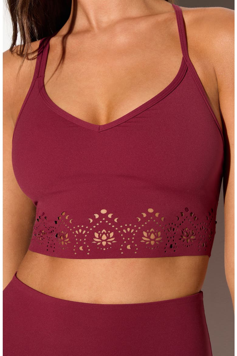 Cosmic Lotus Indie Bra Top, Alternate, color, MAHOGANY
