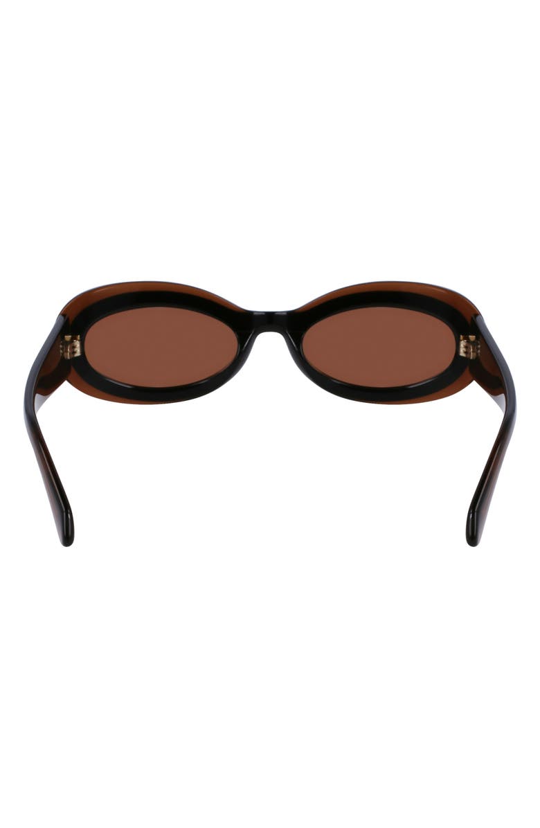 FERRAGAMO Classic Logo 54mm Oval Sunglasses, Alternate, color,