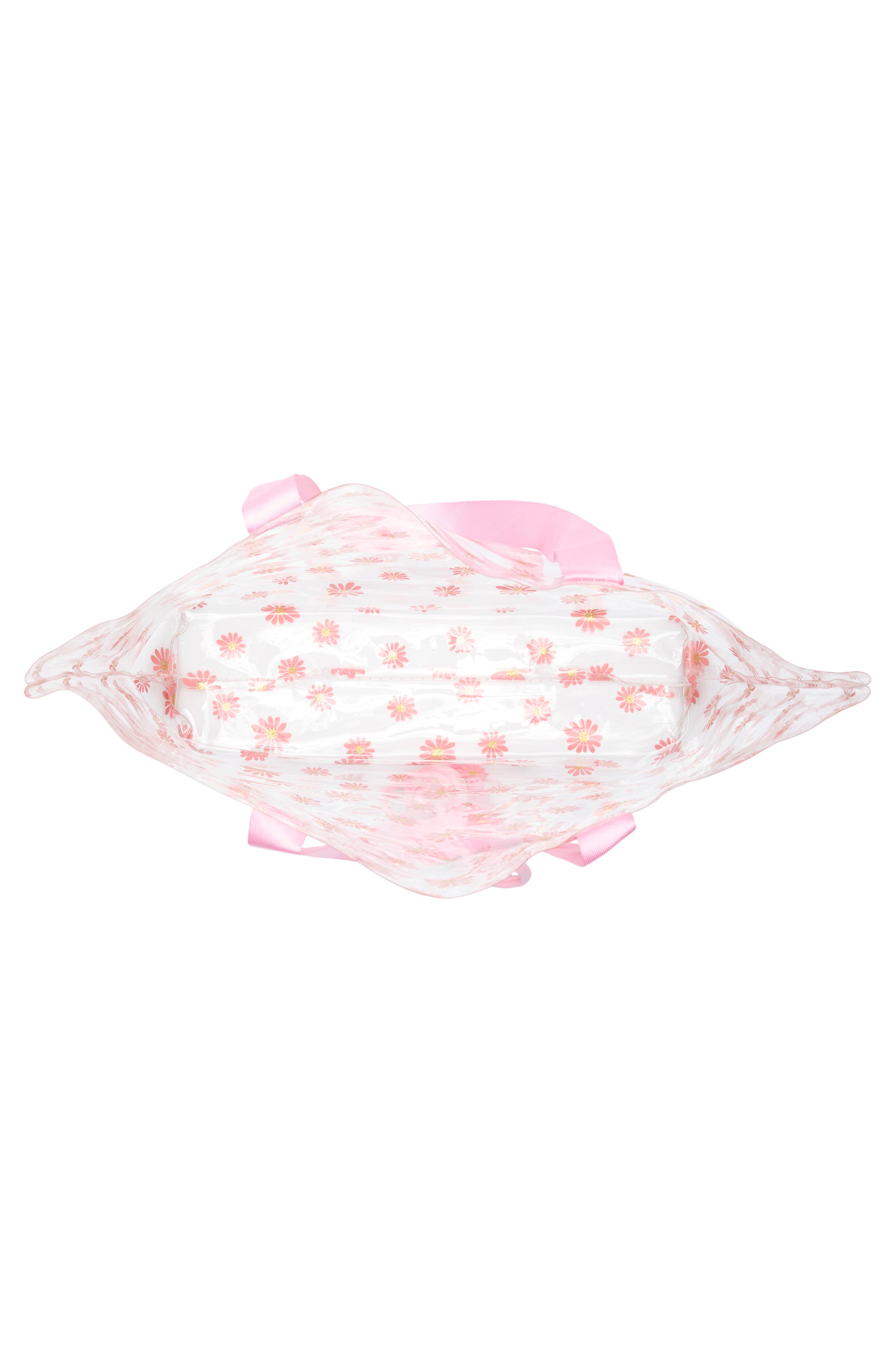 Capelli New York Kids' Glitter Daisy Jelly Tote, Alternate, color, Pink Combo